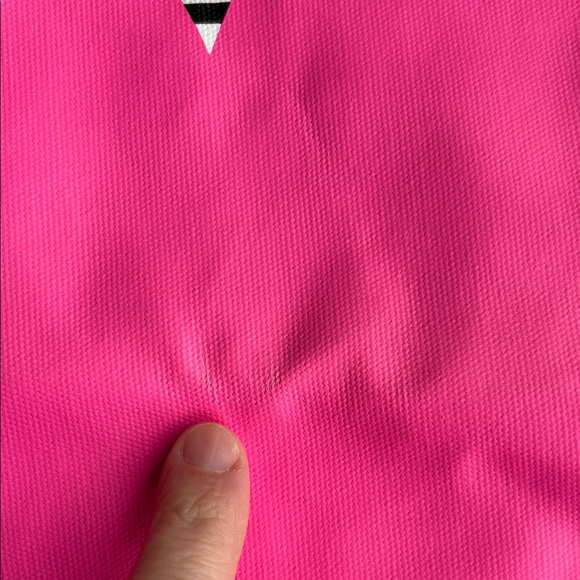 ban.do Black and White Striped Tote with Pink Heart - Picture 9 of 11